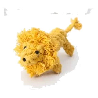 Lion en corde pour chien, 16 x 9 cm
