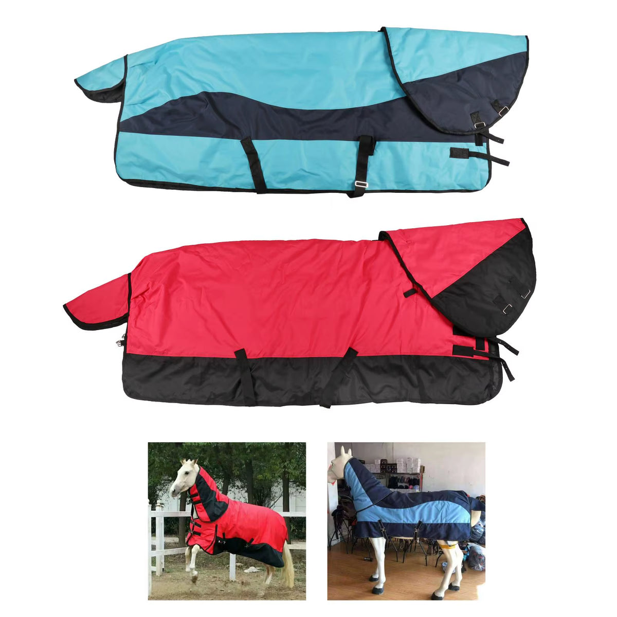 Couverture d'hiver imperméable pour cheval, 3 couleurs – vue 6