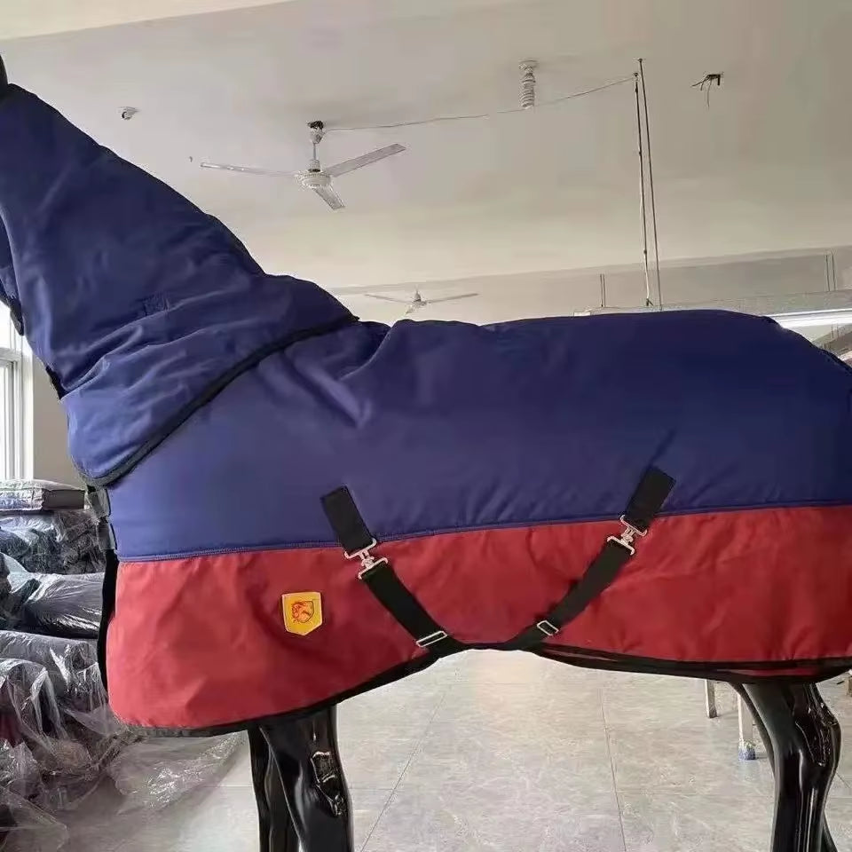 Couverture d'hiver imperméable pour cheval avec couvre-cou – vue 7