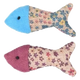 Poissons Marly bleu et violet pour chat, 4 × 9 × 2 cm