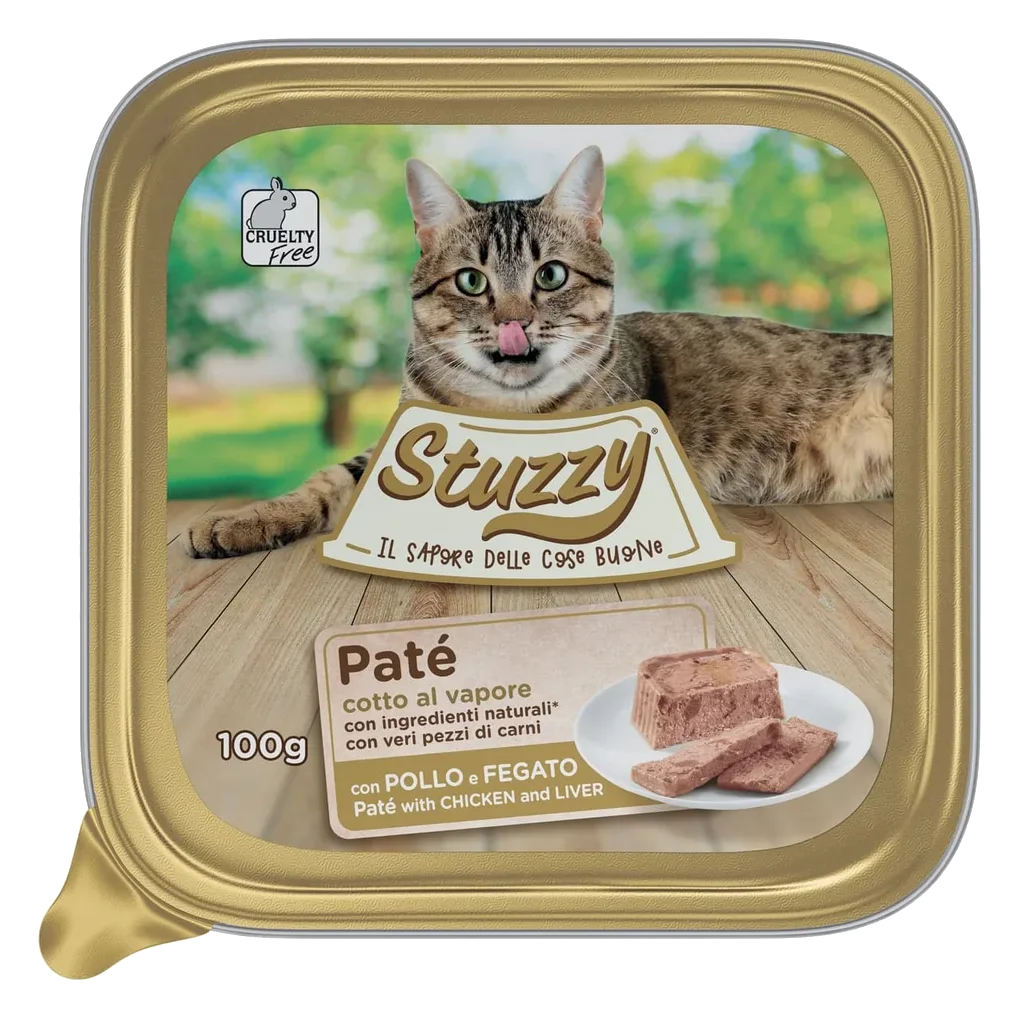 Pâtée chat Mister Stuzzy Cat poulet et foie, barquette 100 g