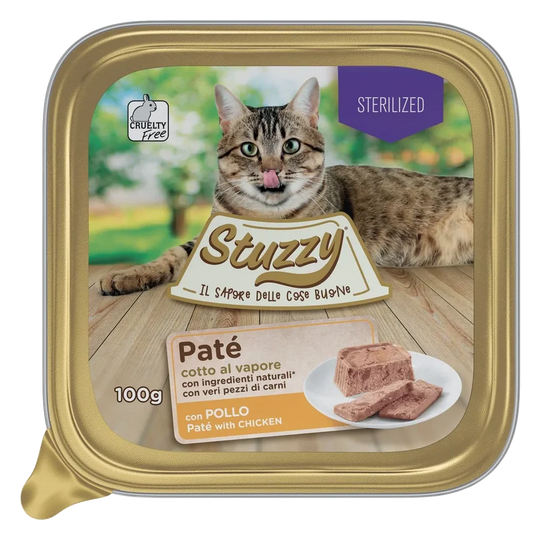 Pâtée chat stérilisé Mister Stuzzy Cat poulet, barquette 100 g