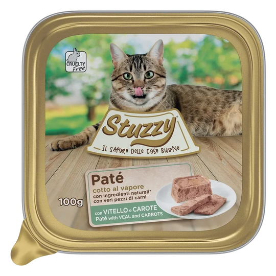 Pâtée chat Mister Stuzzy Cat veau avec carottes, barquette 100 g