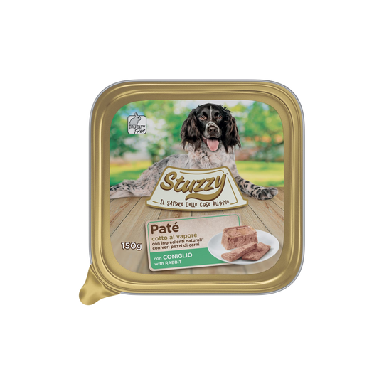 Pâtée chien Mister Stuzzy Dog lapin, barquette aluminium