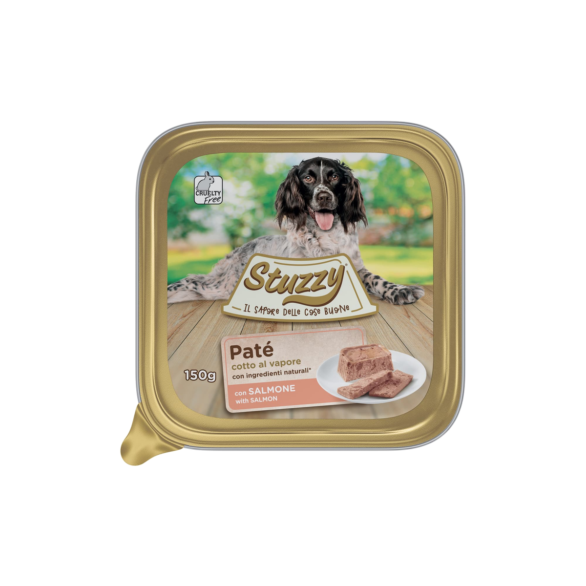 Pâtée chien Mister Stuzzy Dog saumon, barquette aluminium