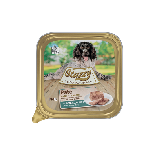 Pâtée chien Mister Stuzzy Dog agneau avec riz, barquette aluminium