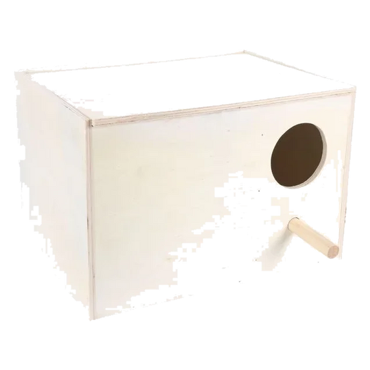 Nichoir d'élevage horizontal en bois pour perruches
