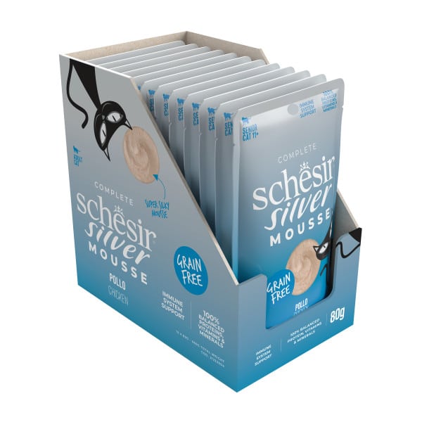 Pâtée chat Schesir Silver mousse poulet, sachet 80 g – image 2