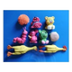 Lot de 10 jouets en latex assortis pour chiens moyens et grands