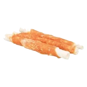 Bâtons à mâcher chien au poulet en peau, 18 cm