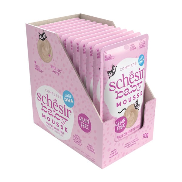 Pâtée chat Schesir Baby mousse poulet avec foie de poulet – image 3