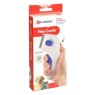 Peigne anti-puces électrique Puleks blanc pour chien et chat