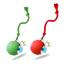 Lot de balles automatiques pour chat rouge et verte avec queue