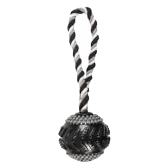 Balle en caoutchouc extra résistante avec corde Gladiator Flamingo 18 cm