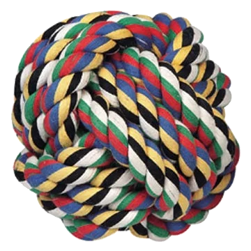 Balle en corde de coton pour chien, 15 cm
