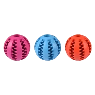 Balle dentaire chien en caoutchouc, 7 cm
