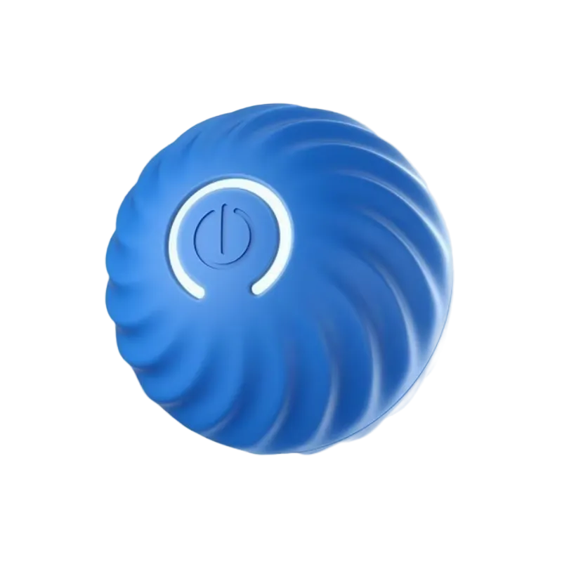 Pelota inteligente que rueda y rebota sola para perros, USB, azul