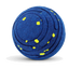 Balle interactive pour chien bleue à pois jaunes