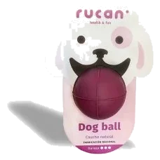 Balle Rucan 7 cm pour chien, dureté moyenne ou élevée