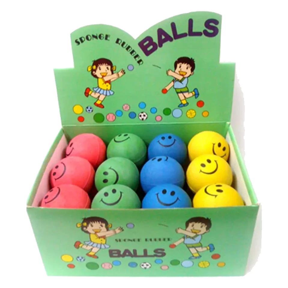 Balle chien semi-rigide Smile, 6,5 cm