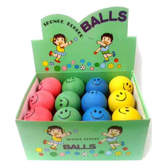 Balle chien semi-rigide Smile, 6,5 cm