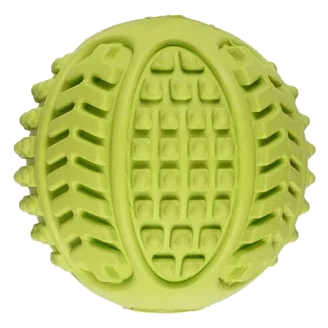 Balle verte en caoutchouc sonore Flamingo 6 cm pour chien