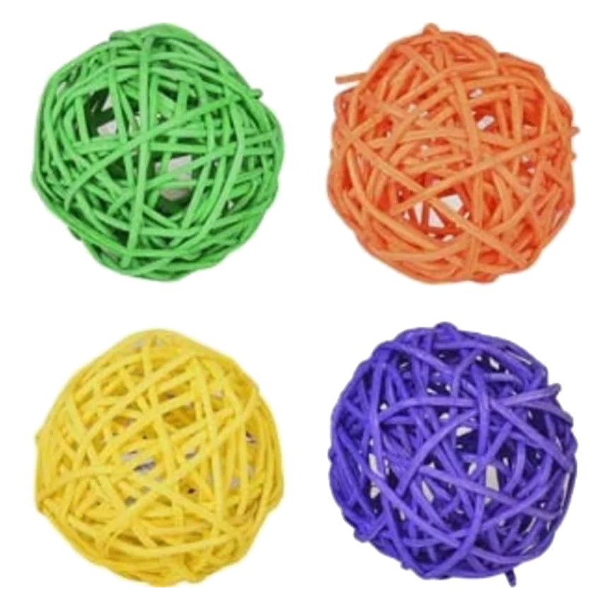 Balles ajourées 4 cm pour chat, présentoir de 40