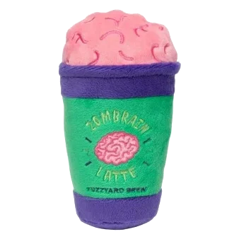 Peluche d'Halloween pour chien FuzzYard Zombrain Latte