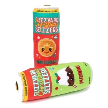 Peluche de Noël pour chien FuzzYard Christmas Seltzers, lot de 2