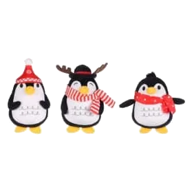 Petite peluche pingouin de Noël 20 cm pour chien
