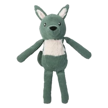 Peluche pour chien en velours côtelé FuzzYard Life kangourou Myrtle Green