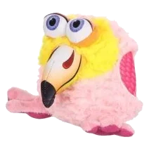 Peluche chien flamant rose sonore, 23 x 20 cm