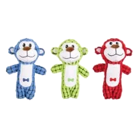 Peluche singes sonores Flamingo pour chien, coloris assortis