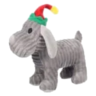 Peluche de Noël chien Aviana gris sonore Flamingo