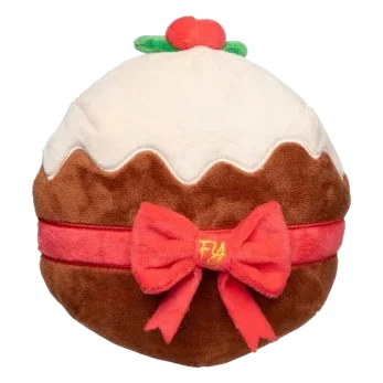 Peluche de Noël pour chien FuzzYard Merry Puddin en forme de pudding de Noël