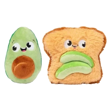 Peluches chien FuzzYard avocat et toast, lot de 2
