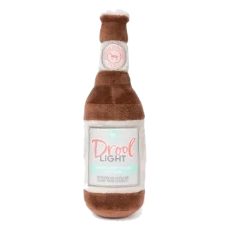 Peluche pour chien FuzzYard Drool Light en forme de bouteille de bière