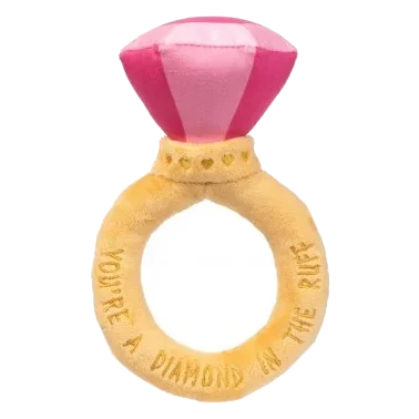 Peluche pour chien FuzzYard Love Diamond In The Ruff Ring, bague diamant
