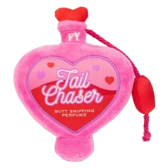 Peluche pour chien FuzzYard Love Tail Chaser Perfume, flacon de parfum