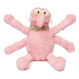 Peluche pour chien FuzzYard Nasties Scratchette puce rose avec couineur