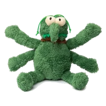 Peluche pour chien FuzzYard Nasties Scratchy puce verte avec couineur