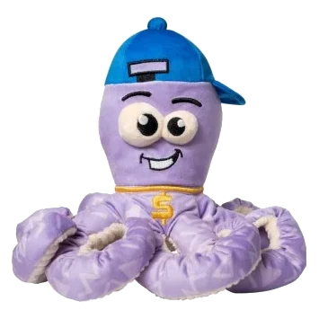Peluche pour chien FuzzYard Octo-Pose Hip Hoptapus pieuvre avec couineur