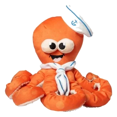 Peluche pour chien FuzzYard Octo-Pose Sailor Squiggles pieuvre avec couineur