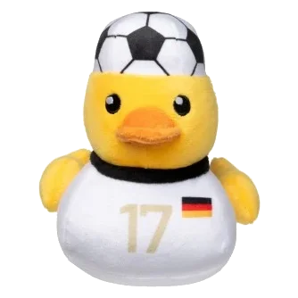 Peluche pour chien FuzzYard Canard footballeur Allemagne n° 17 avec couineur