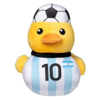 Peluche pour chien FuzzYard Canard footballeur Argentine n° 10 avec couineur