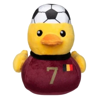 Peluche pour chien FuzzYard Canard footballeur Belgique n° 7 avec couineur