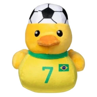 Peluche pour chien FuzzYard Canard footballeur Brésil n° 7 avec couineur