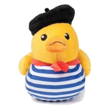 Peluche chien FuzzYard canard Timothee Chalaquack avec couineur