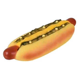 Jouet chien hot-dog géant en vinyle, 25 cm