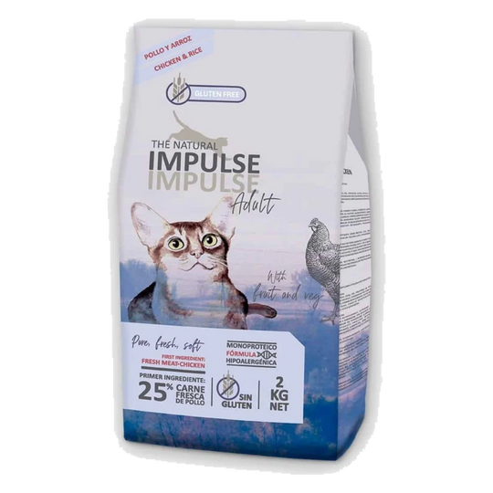 Croquettes chat adulte entretien Impulse, 8 kg